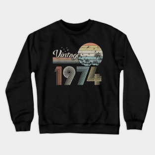 Vintage 1974 Design 46 Years Old 46th birthday for Men Women Crewneck Sweatshirt